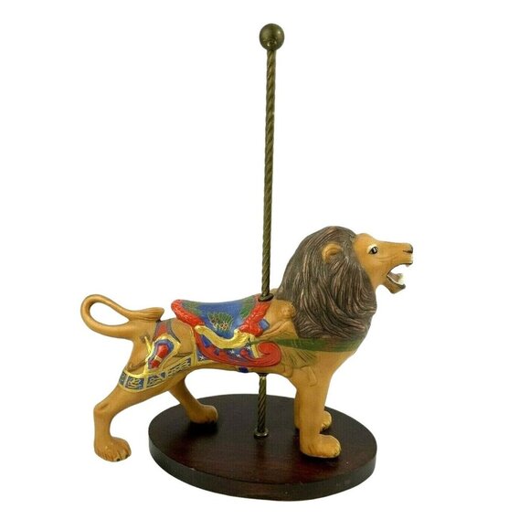 The Franklin Mint Treasury Of Carousel Art Lion Figurine By William Manns 1988 - Picture 5 of 8